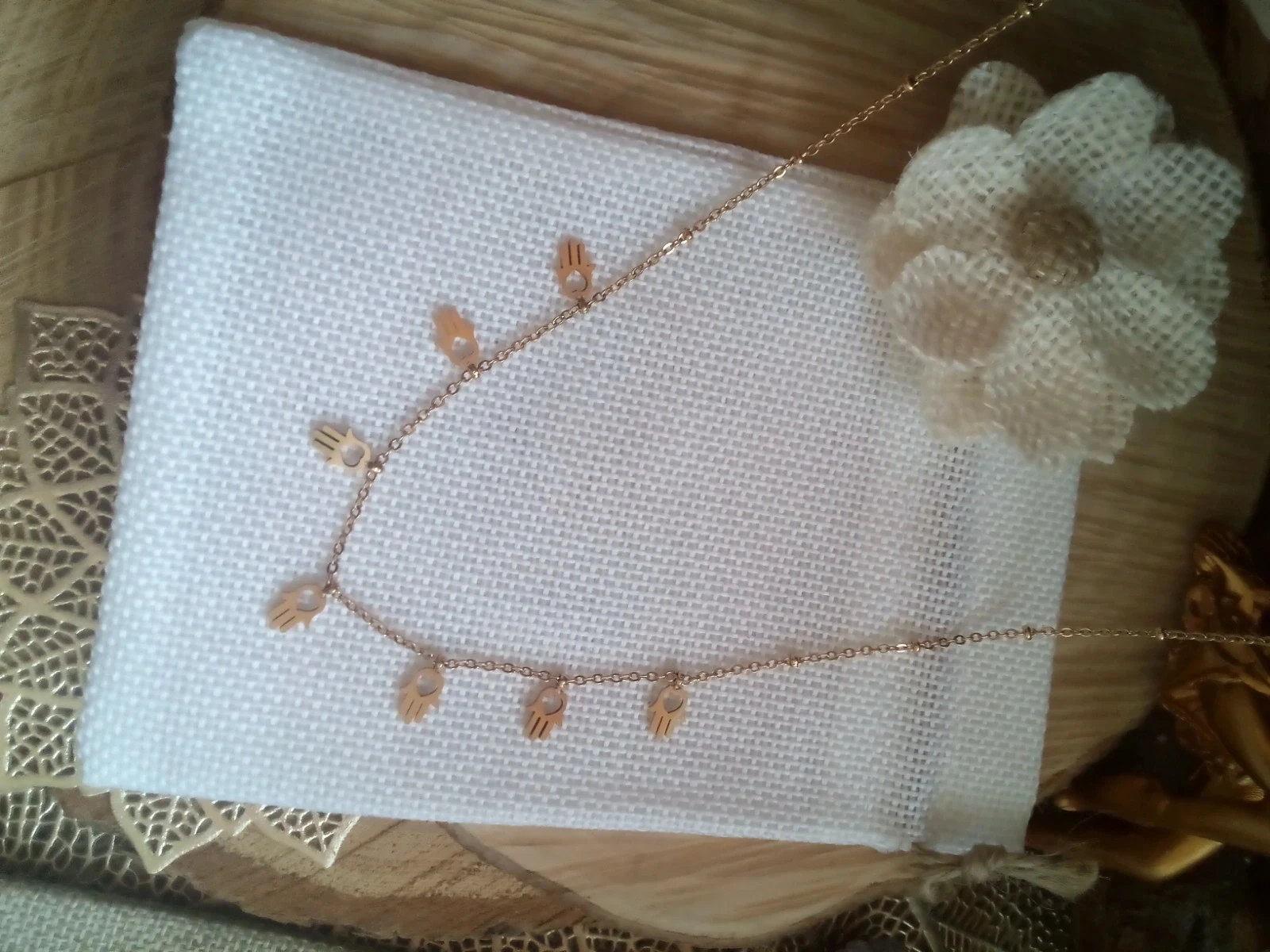 Collar talismán de mano de Fatma de buena suerte – photo 4